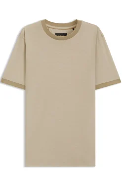 Luxe travel wool T-shirt with FK collar