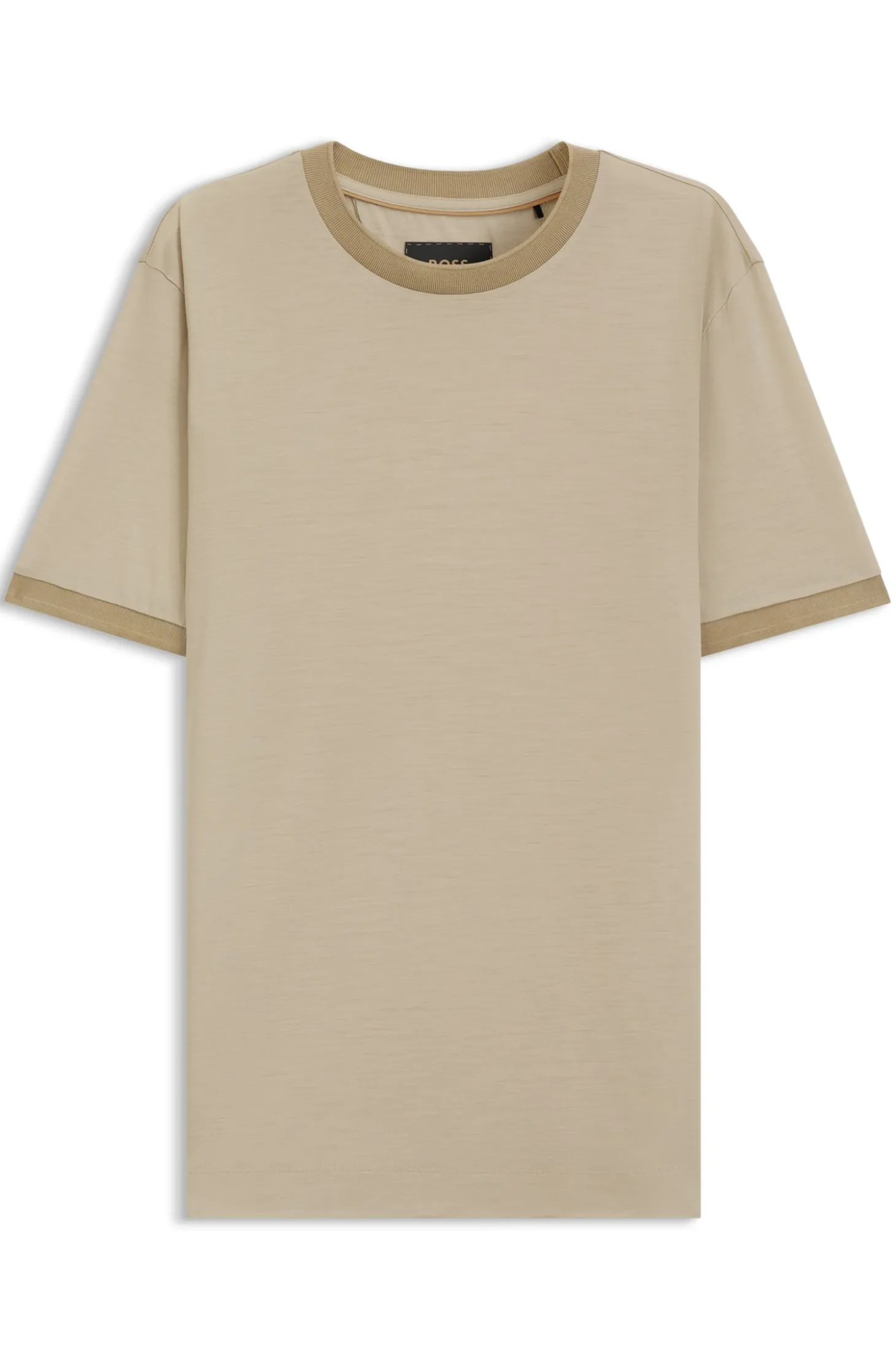 Luxe travel wool T-shirt with FK collar