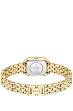 Mae Petite gold-tone watch with crystal-set bezel