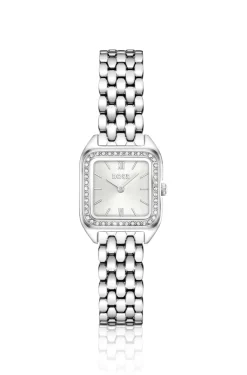 Mae Petite stainless-steel watch with crystal-set bezel