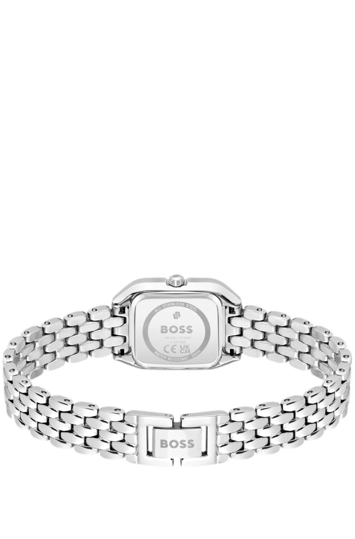 Mae Petite stainless-steel watch with crystal-set bezel