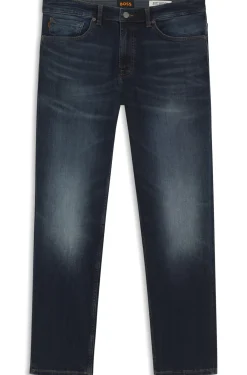 Maine Regular-fit blue-black jeans in soft motion denim