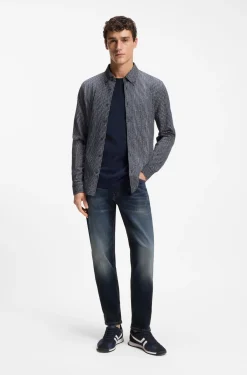 Maine Regular-fit blue-black jeans in soft motion denim