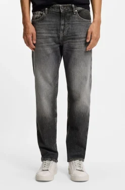 Maine regular-fit jeans in black stretch denim