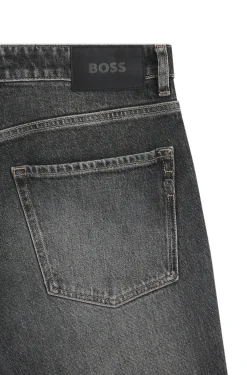 Maine regular-fit jeans in black stretch denim