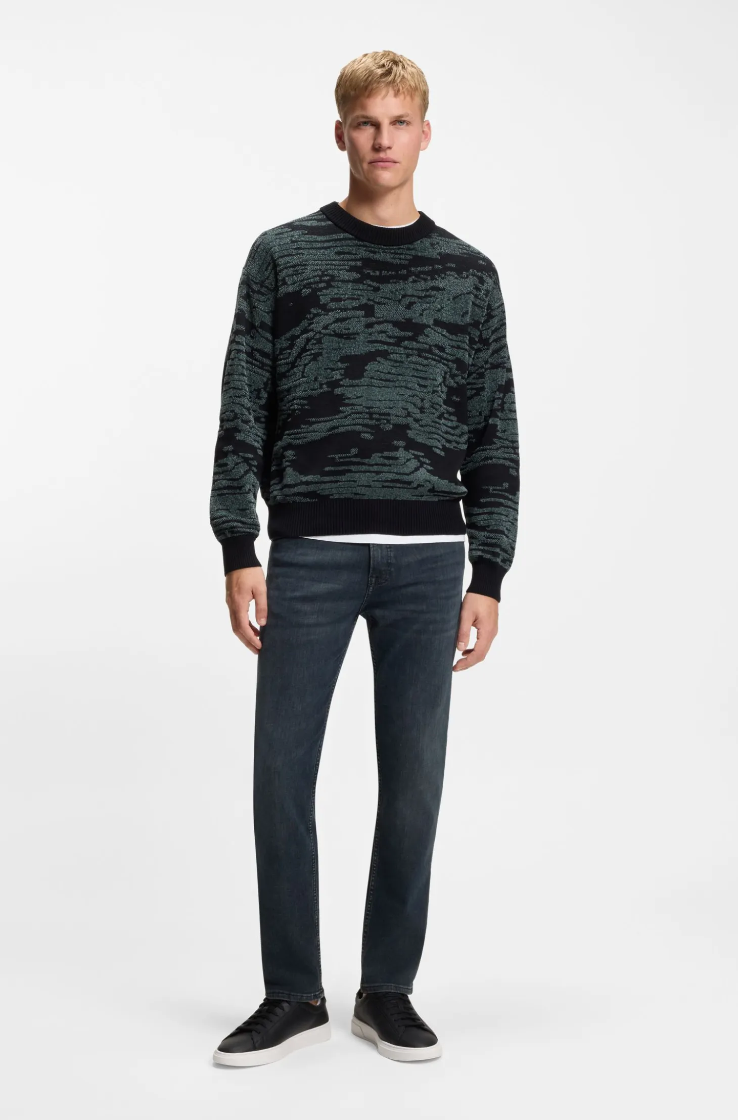 Maine regular-fit jeans in blue super-stretch denim