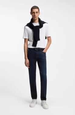 Maine regular-fit jeans in dark-blue denim