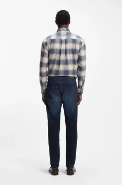 Maine regular-fit jeans in dark-blue extra-soft denim