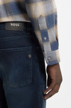 Maine regular-fit jeans in dark-blue extra-soft denim