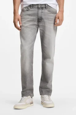 Maine regular-fit jeans in grey comfort-stretch denim