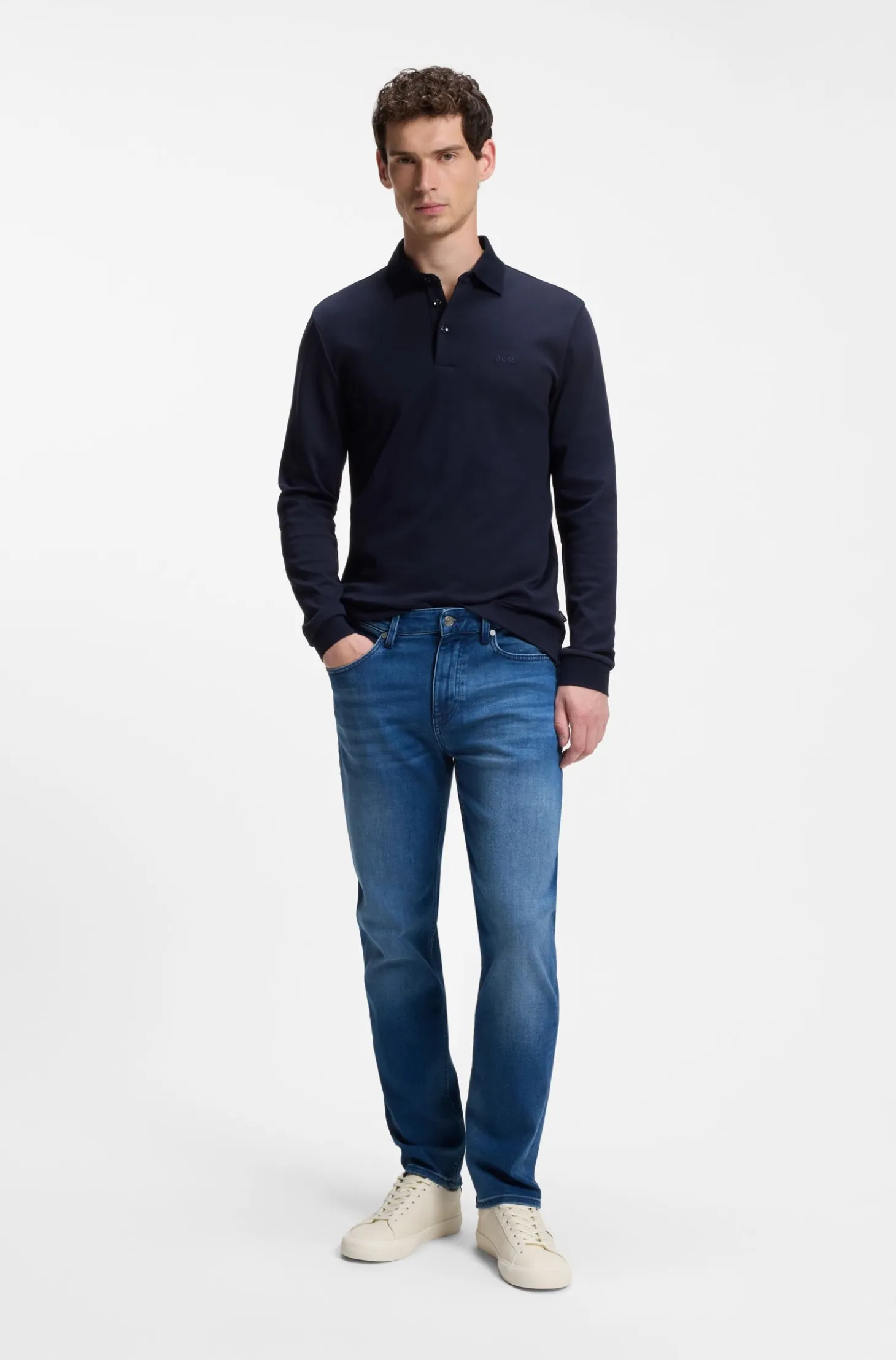 Maine regular-fit jeans in super-soft blue denim
