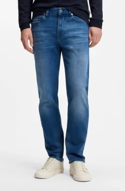 Maine regular-fit jeans in super-soft blue denim