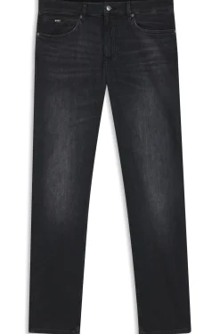 Maine Regular-fit jeans in super-soft black Italian denim