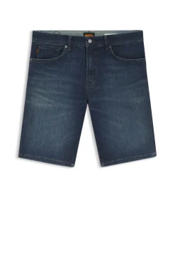 Maine regular-fit shorts in blue soft-motion denim