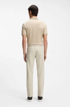 Maine regular-fit trousers in stretch-cotton dobby fabric