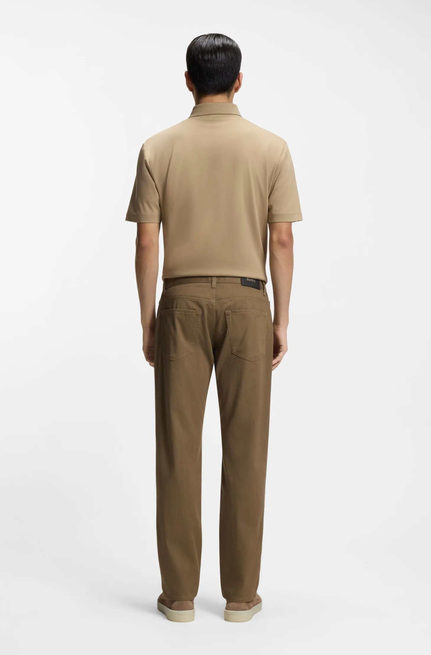 Maine regular-fit trousers in stretch-cotton twill