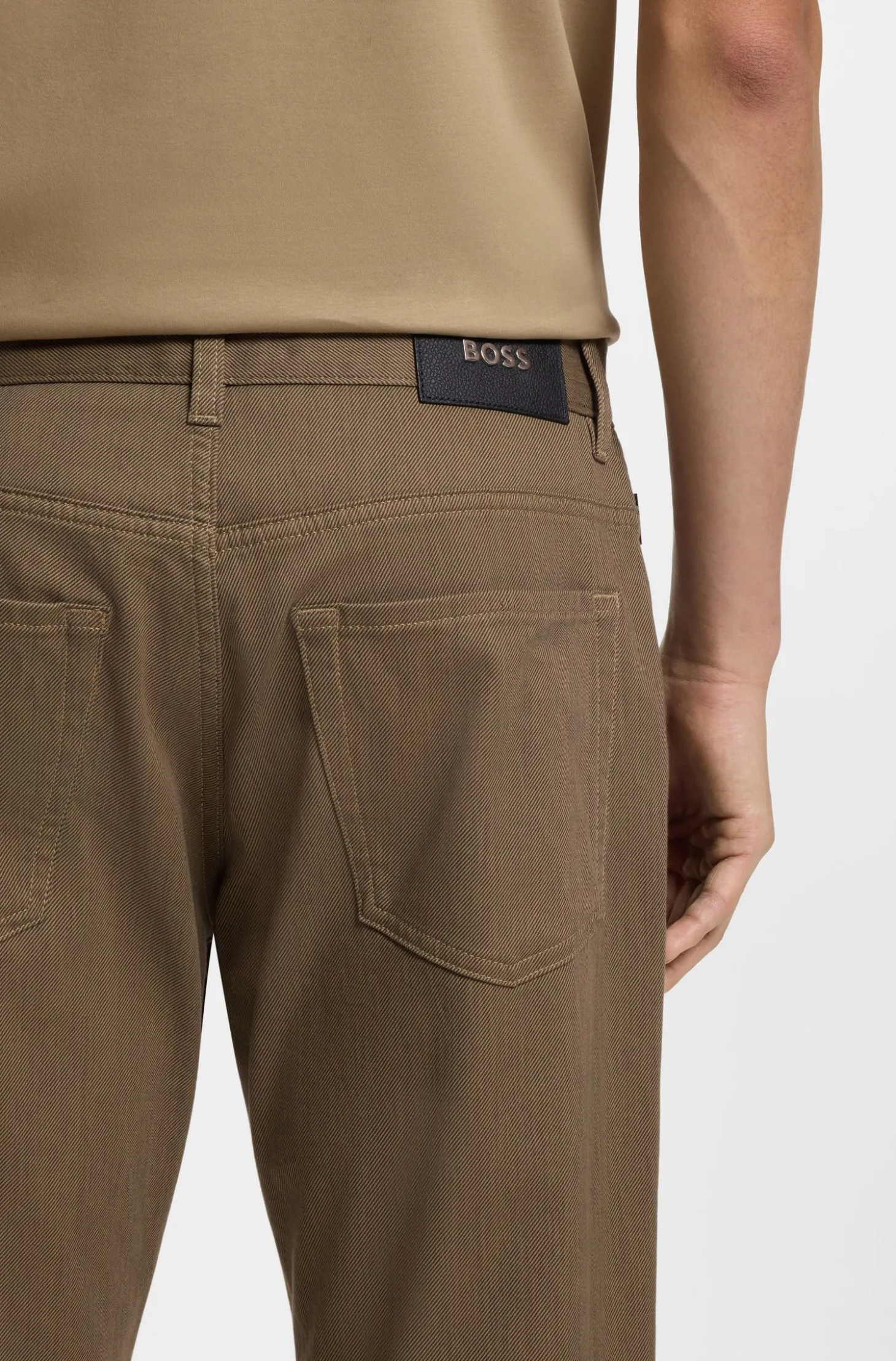 Maine regular-fit trousers in stretch-cotton twill