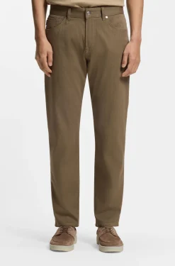 Maine regular-fit trousers in stretch-cotton twill