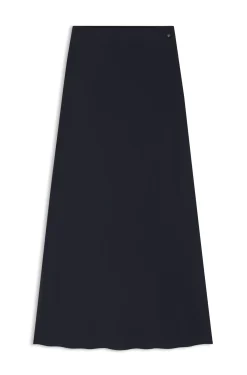 Maxi skirt in crinkle satin