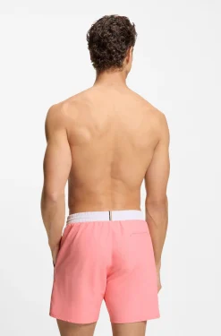 Medium-length swim shorts with contrast details