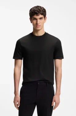Mercerised-cotton slim-fit T-shirt with contrast tipping