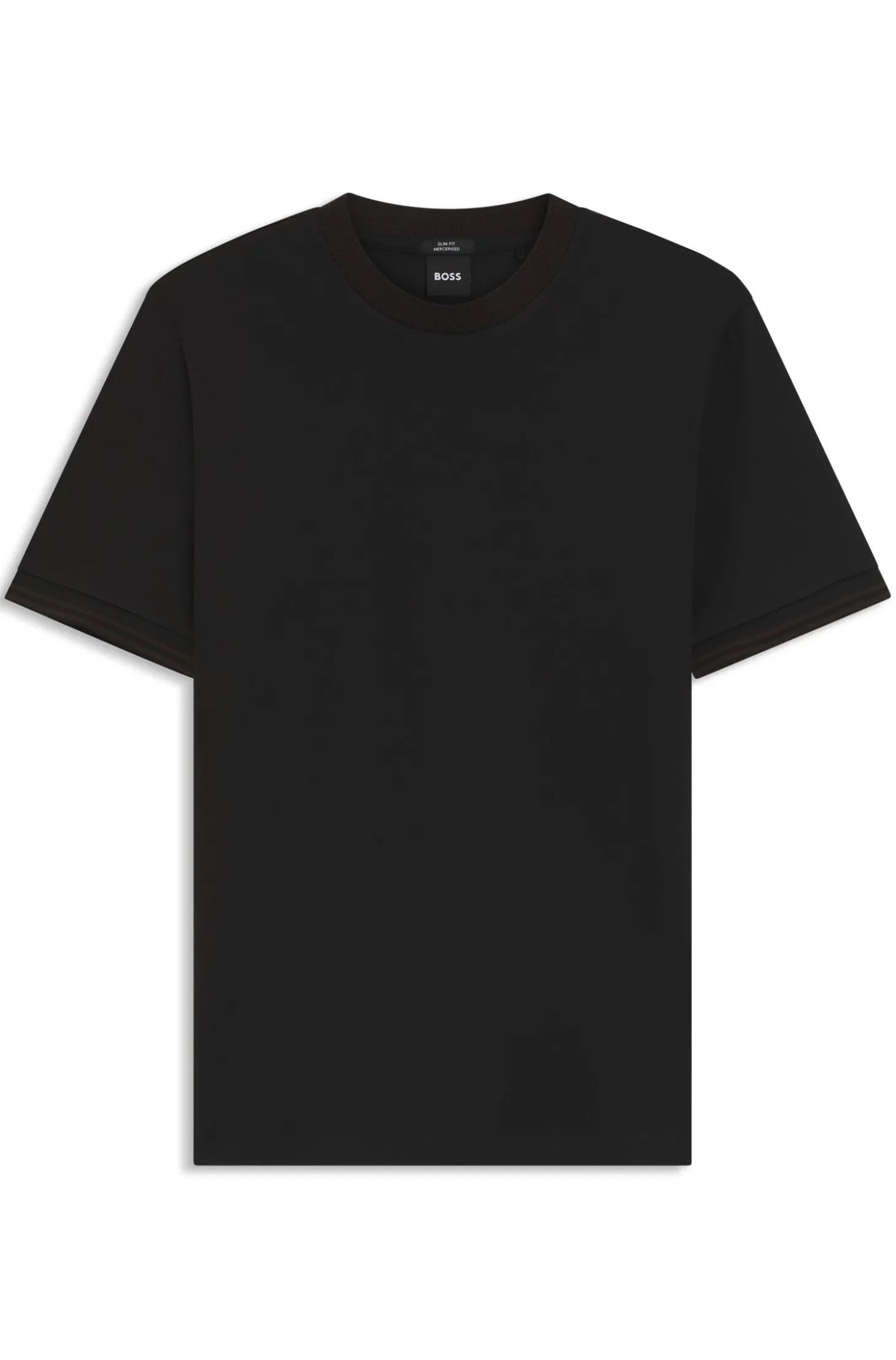 Mercerised-cotton slim-fit T-shirt with contrast tipping