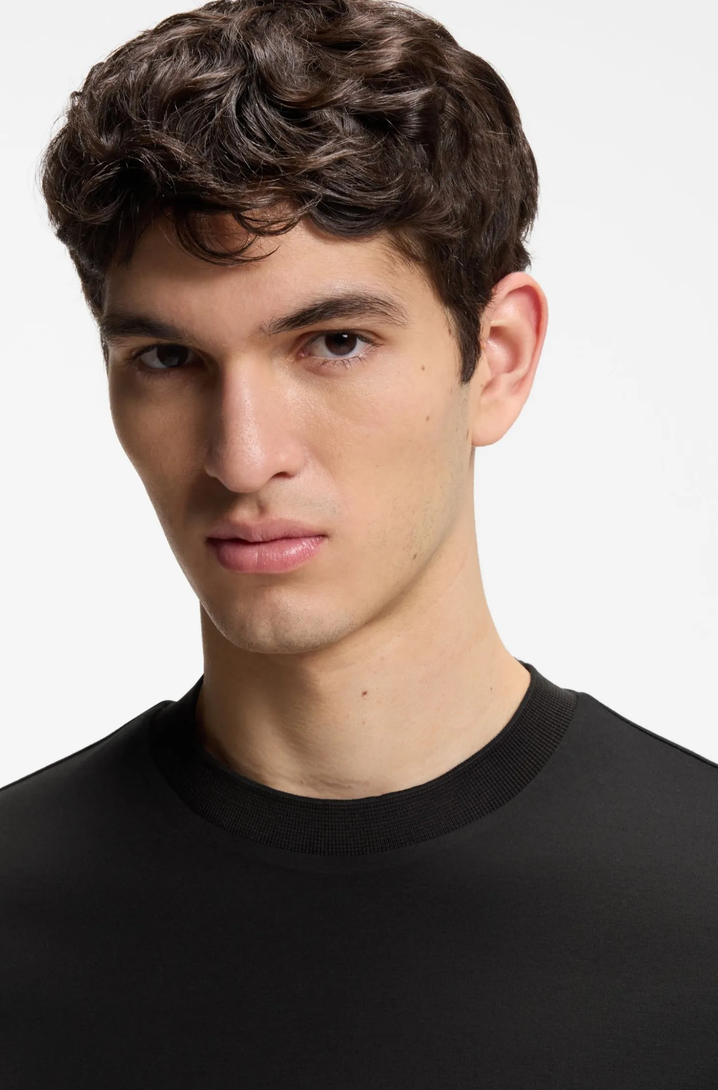 Mercerised-cotton slim-fit T-shirt with contrast tipping