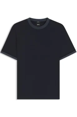 Mercerised-cotton slim-fit T-shirt with contrast tipping