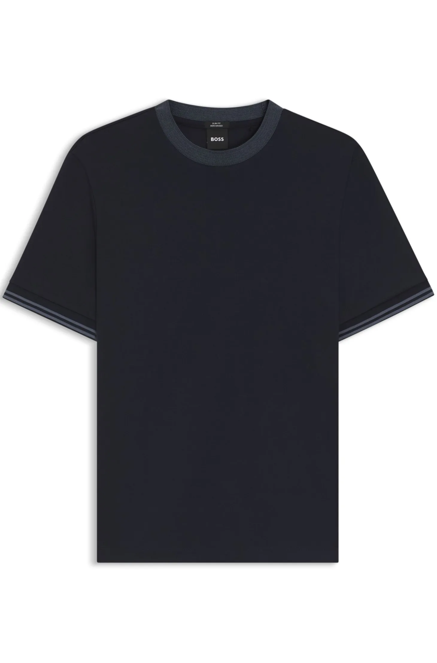 Mercerised-cotton slim-fit T-shirt with contrast tipping