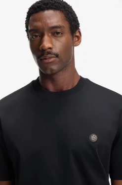 Mercerised-cotton T-shirt with Double B monogram