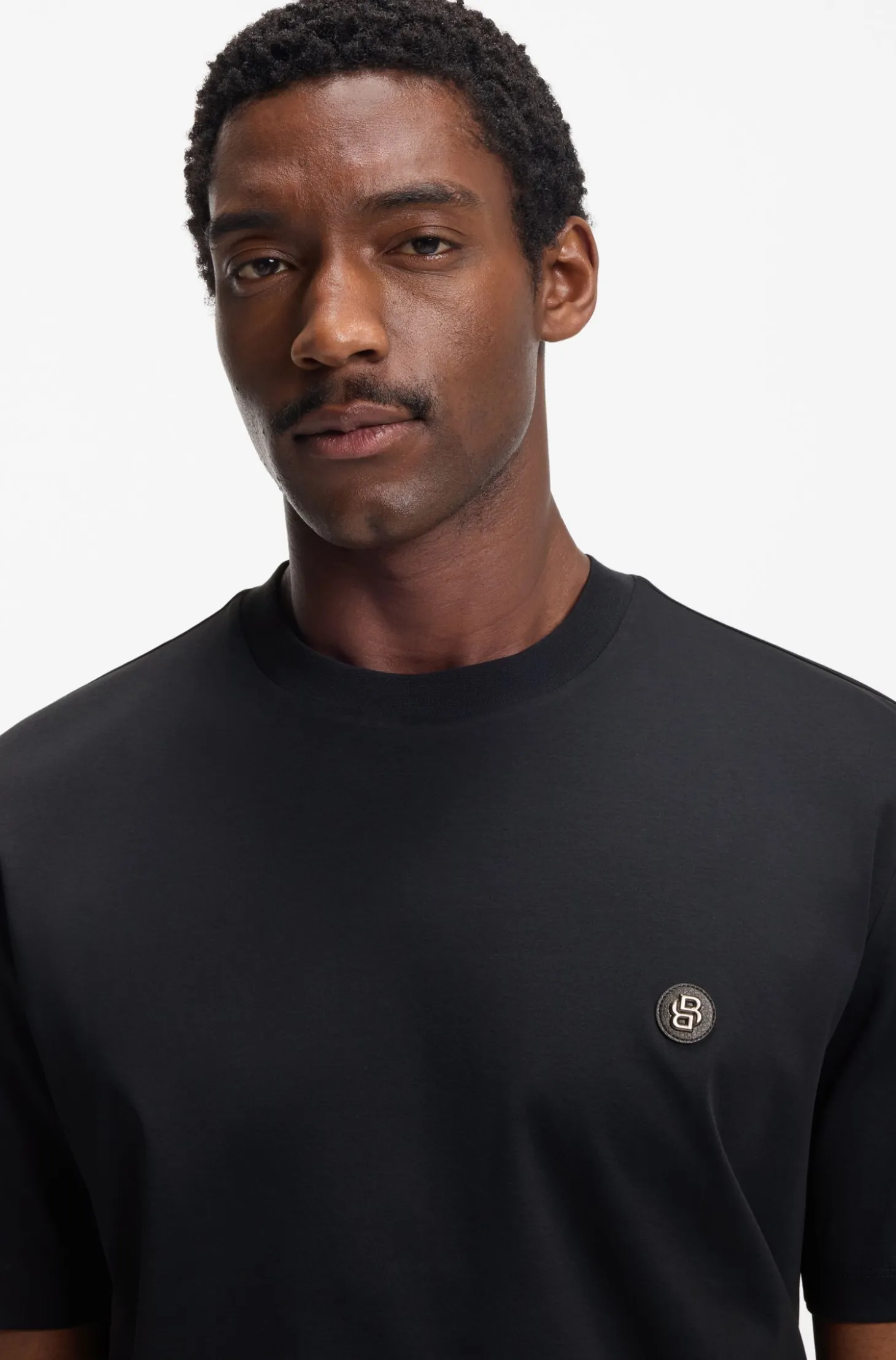 Mercerised-cotton T-shirt with Double B monogram