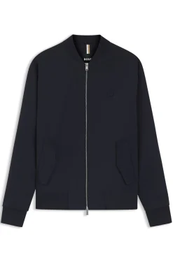 Mercerised-cotton zip-up sweatshirt with Double B monogram