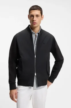Mercerised-cotton zip-up sweatshirt with Double B monogram