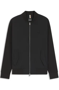 Mercerised-cotton zip-up sweatshirt with Double B monogram