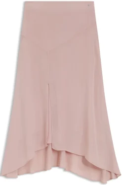 Midi skirt in crepe de chine