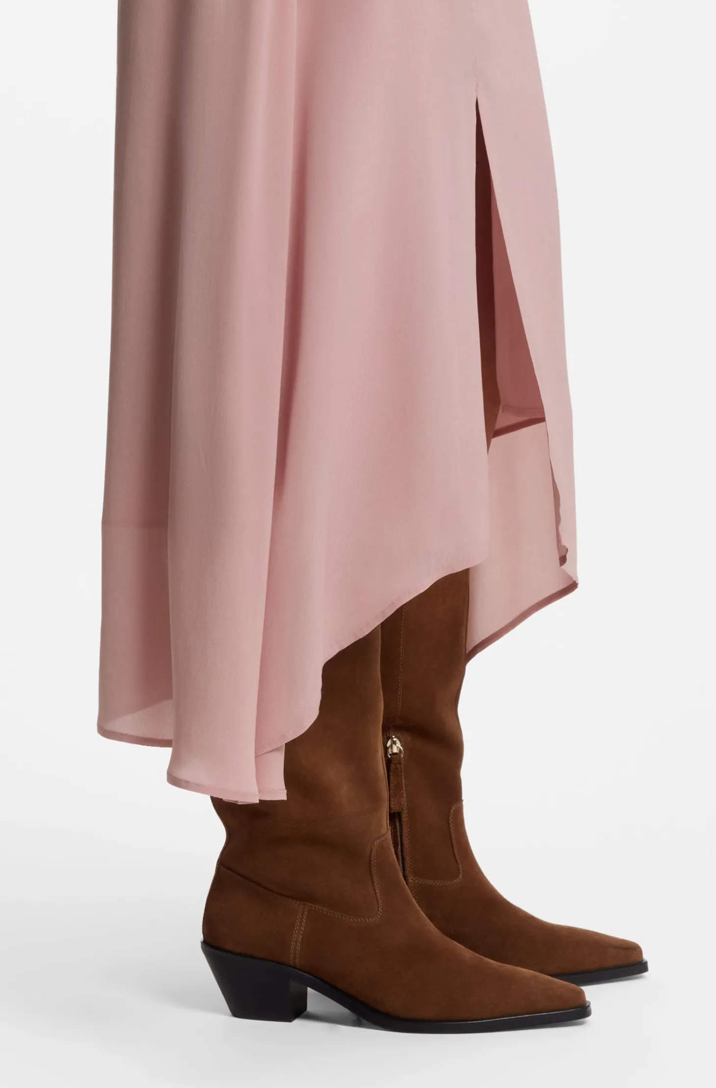 Midi skirt in crepe de chine