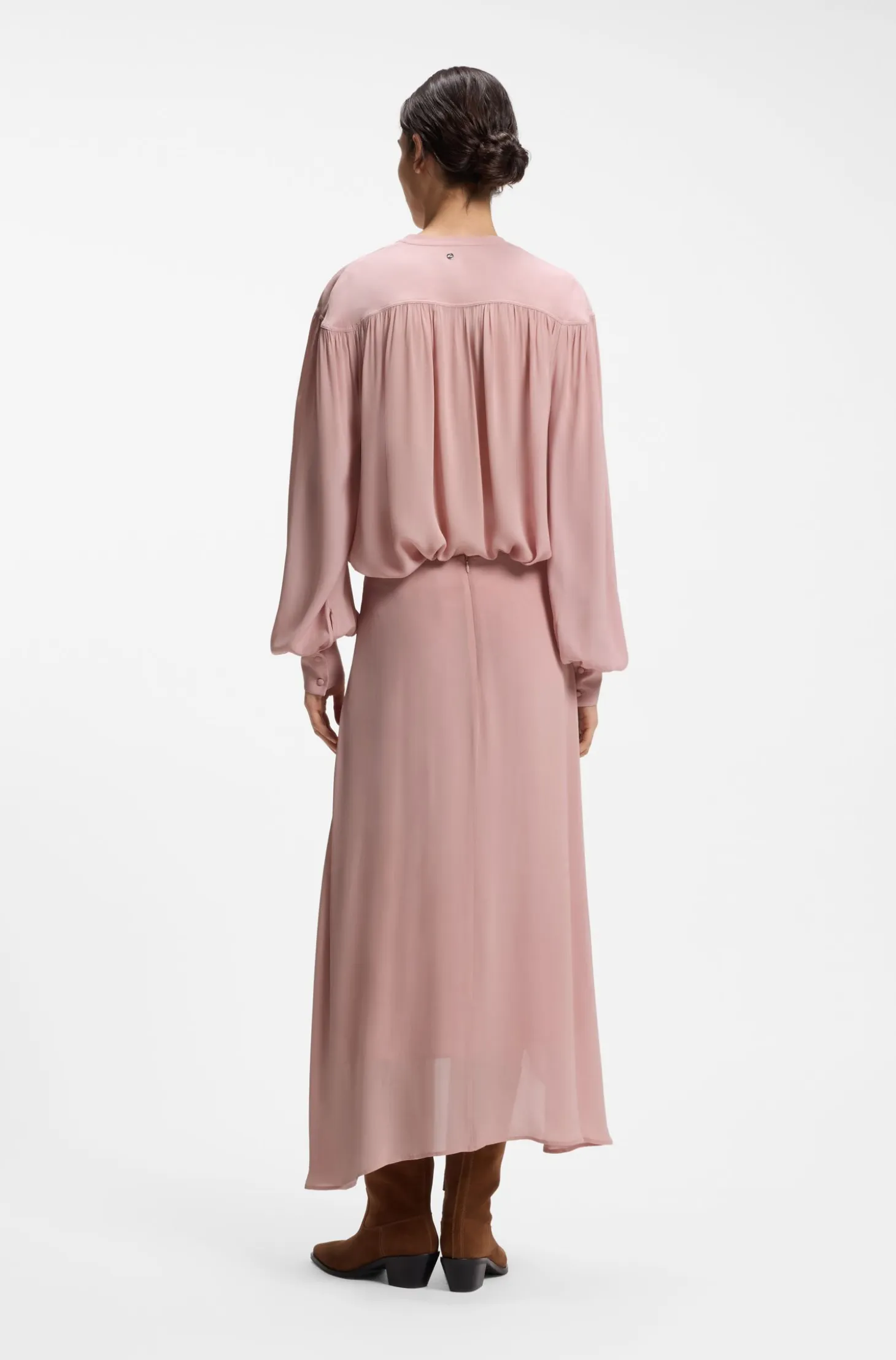 Midi skirt in crepe de chine