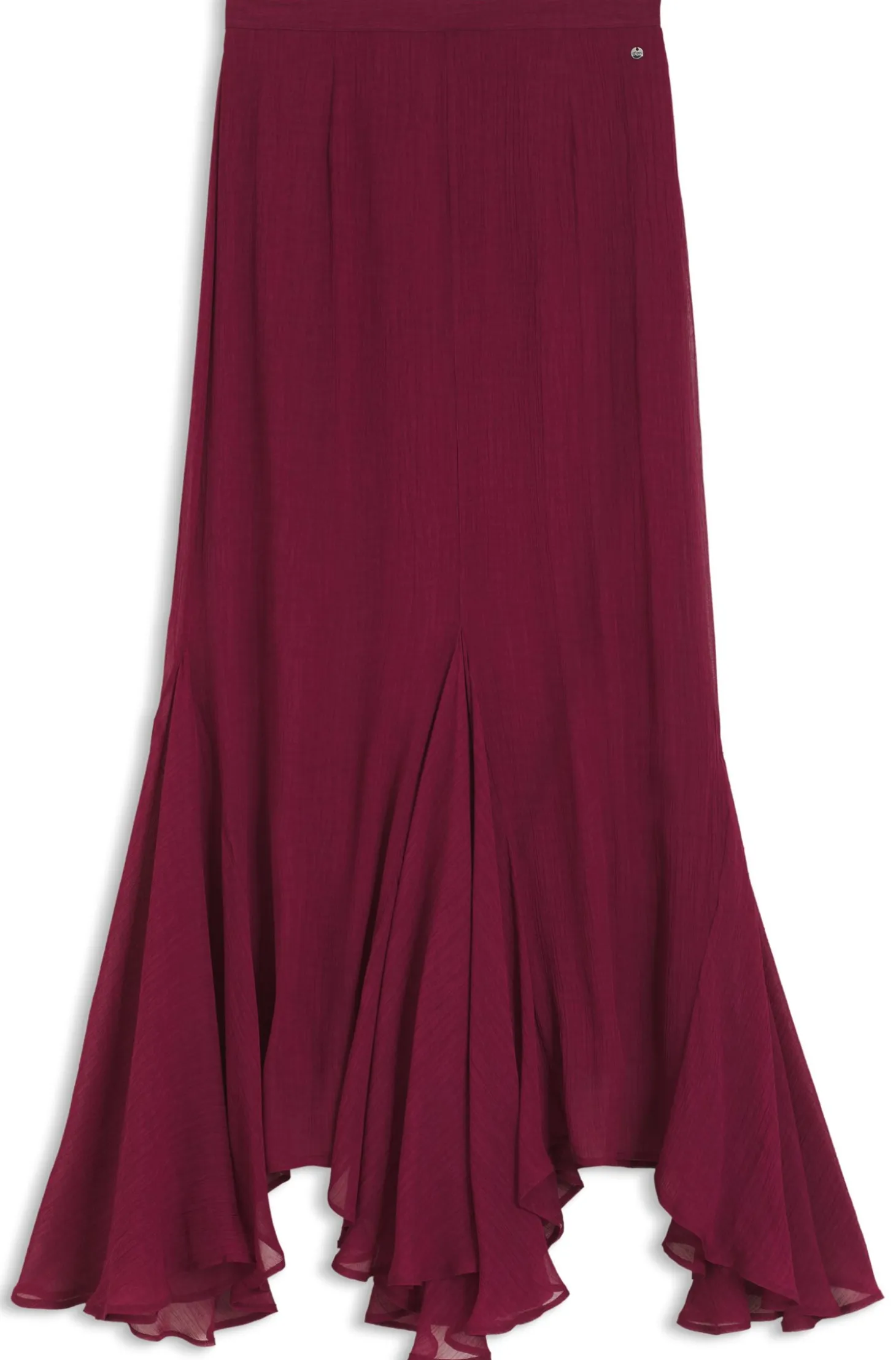Midi skirt with asymmetric hemline