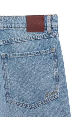 Mid-rise cropped jeans in relaxed fit
