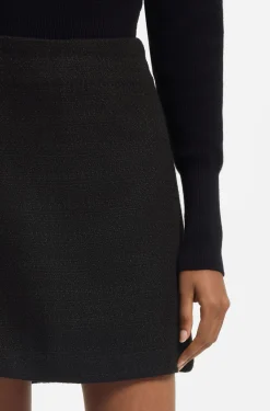 Mini skirt in bouclé fabric