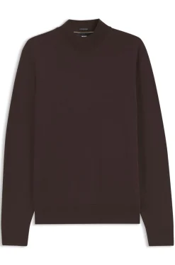 Mock-neck sweater in extra-fine merino wool