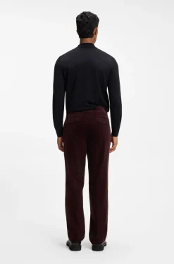 Mock-neck sweater in extra-fine merino wool