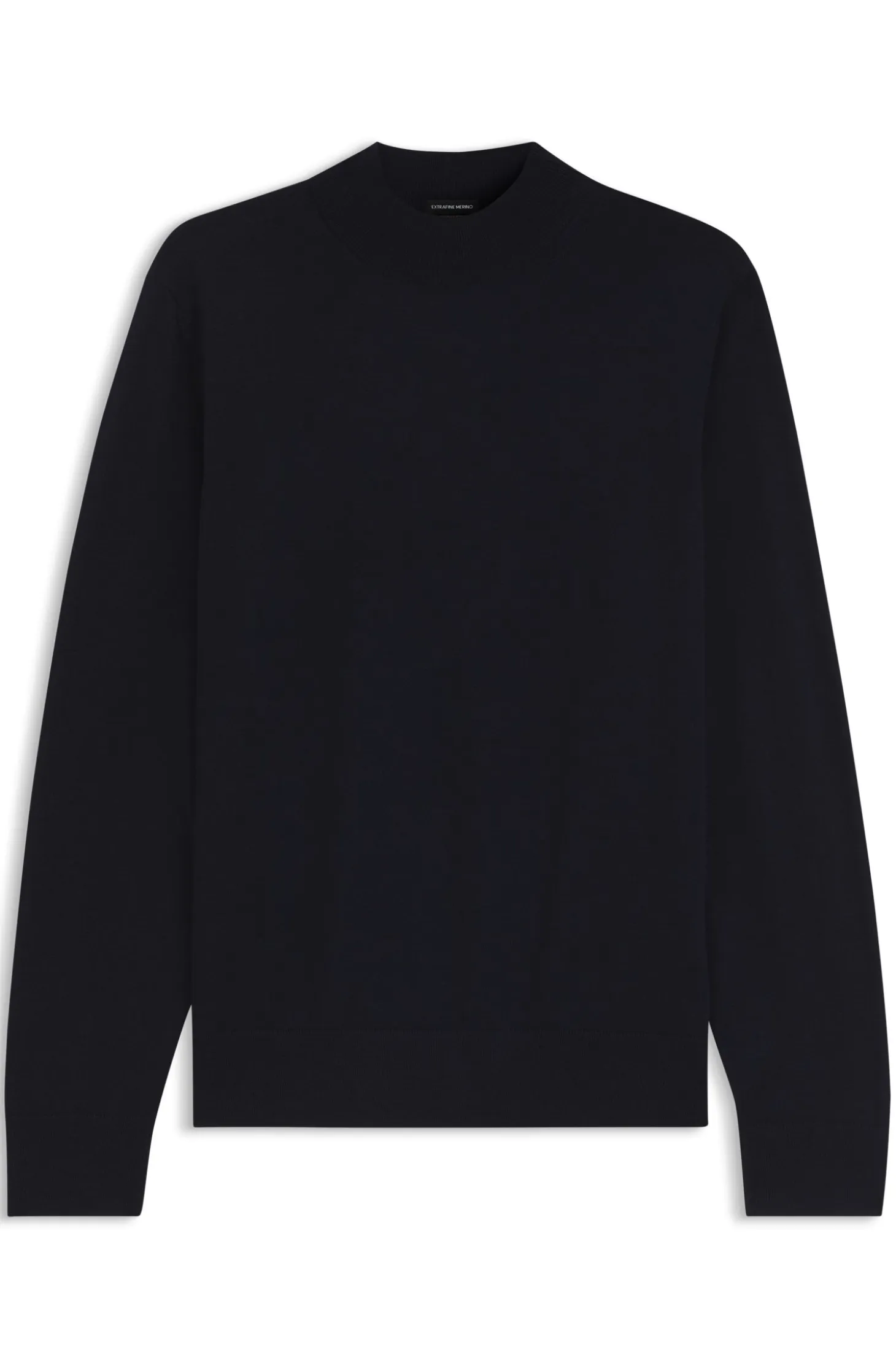 Mock-neck sweater in extra-fine merino wool