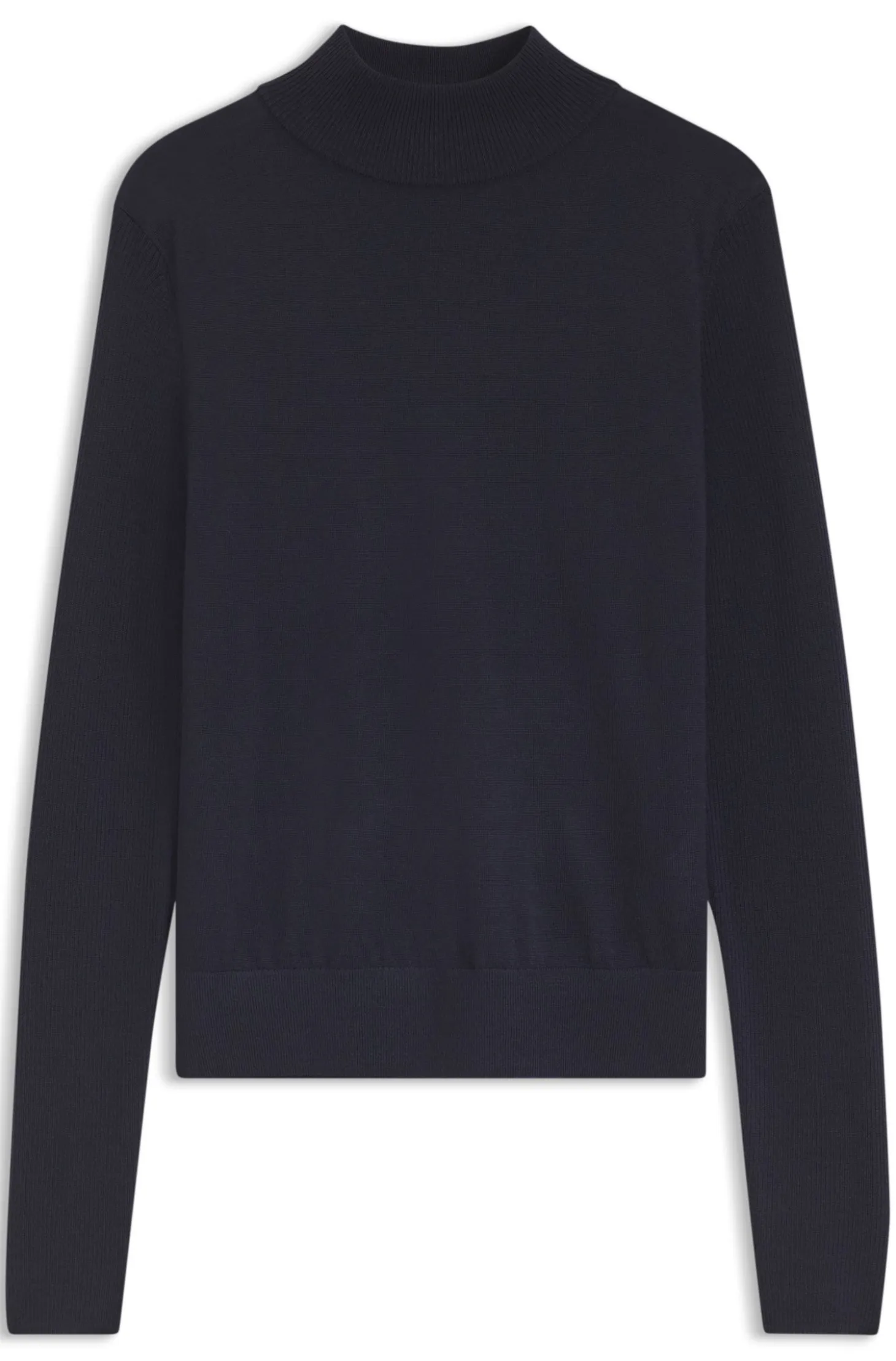 Mock-neck sweater in extra-fine virgin wool