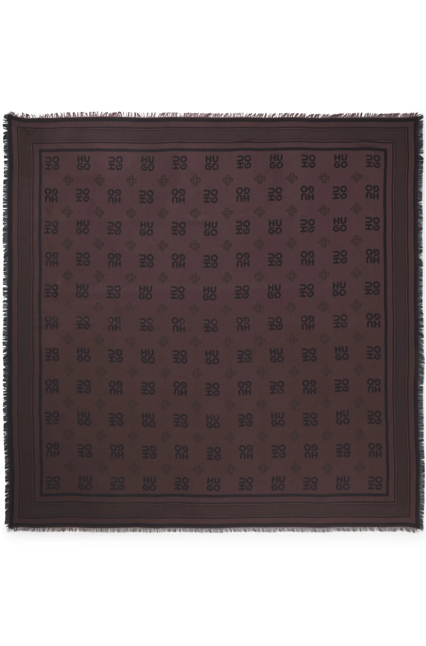 Modal scarf with stacked-logo jacquard