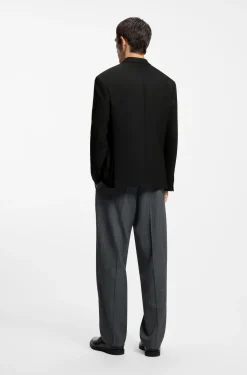 Modern-fit blazer in performance-stretch twill