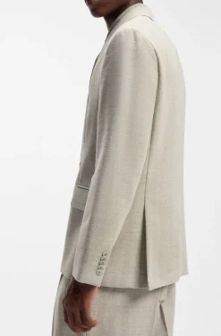 Modern-fit jacket with herringbone weave