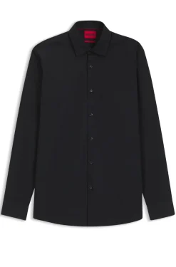 Modern-fit shirt in easy-iron cotton poplin