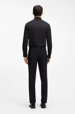 Modern-fit shirt in easy-iron cotton poplin