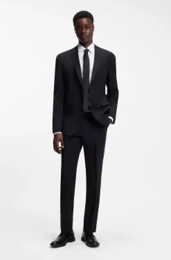 Modern-fit shirt in easy-iron cotton poplin